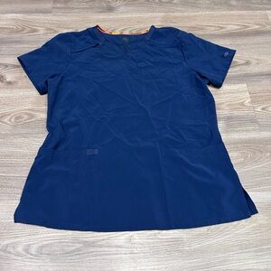 Dickies Blue Short Sleeve Scrub Top